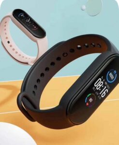 xiaomi mi band black and pink colors