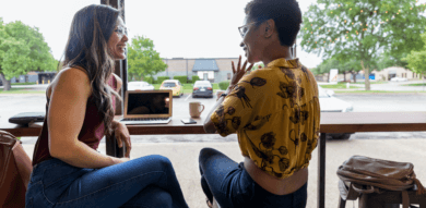storytelling in ux a researcher interviews a user