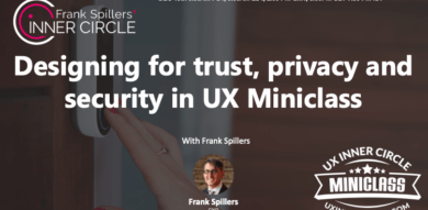 woman puts finger on doorbell privacy UX webinar