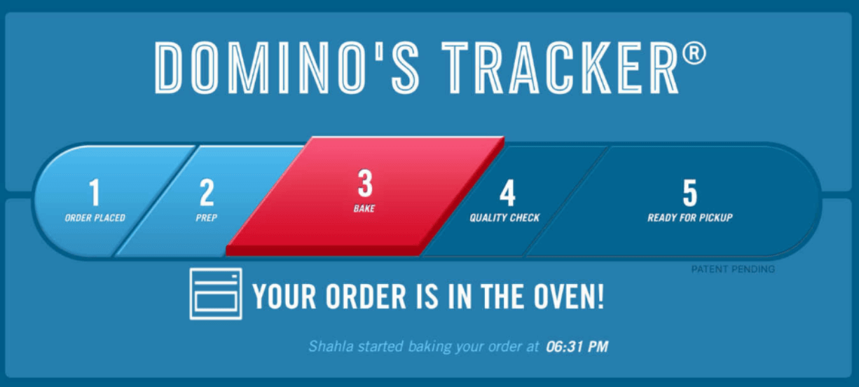 Dominos tracker-30 minute guarantee