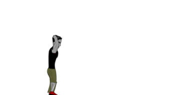person flipping over